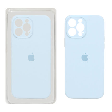 قاب سیلیکونی پاک کنی محافظ لنزدار اورجینال Apple iPhone 13 Pro Max - آبی آسمانی (پک اصلی)