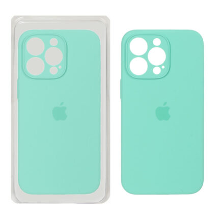 قاب سیلیکونی پاک کنی محافظ لنزدار اورجینال Apple iPhone 13 Pro - سبز مغز پسته ای (پک اصلی)