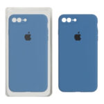 قاب سیلیکونی پاک کنی محافظ لنزدار اورجینال Apple iPhone 7 Plus / iPhone 8 Plus - آبی تیره (پک اصلی)