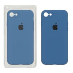 قاب سیلیکونی پاک کنی محافظ لنزدار اورجینال Apple iPhone SE (2020) / iPhone 7 / iPhone 8 - آبی تیره (پک اصلی)