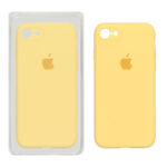 قاب سیلیکونی پاک کنی محافظ لنزدار اورجینال Apple iPhone SE (2020) / iPhone 7 / iPhone 8 - زرد (پک اصلی)