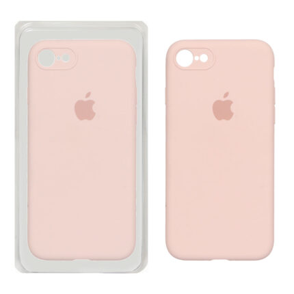 قاب سیلیکونی پاک کنی محافظ لنزدار اورجینال Apple iPhone SE (2020) / iPhone 7 / iPhone 8 - صورتی چرک (پک اصلی)