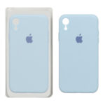 قاب سیلیکونی پاک کنی محافظ لنزدار اورجینال Apple iPhone XR - آبی روشن (پک اصلی)