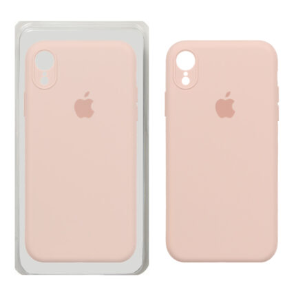 قاب سیلیکونی پاک کنی محافظ لنزدار اورجینال Apple iPhone XR - صورتی چرک (پک اصلی)