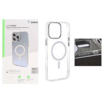 قاب اورجینال belkin شفاف Magsafe مدل Apple iPhone 16 Pro Max (پک دار)