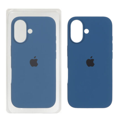 قاب سیلیکونی پاک کنی اورجینال Apple iPhone 16 - آبی اقیانوسی (پک اصلی)