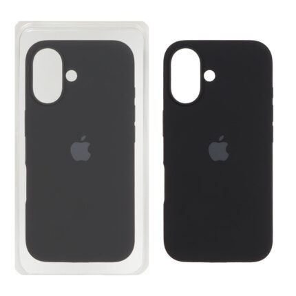 قاب سیلیکونی پاک کنی اورجینال Apple iPhone 16 - مشکی (پک اصلی)