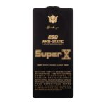 محافظ صفحه نمایش آنتی استاتیک Full Cover Super X مدل Xiaomi Redmi Note 13 Pro 4G / Note 14S / Poco M6 Pro 4G / Note 13 5G / Poco X5 Pro / Note 12 Pro 5G / Note 12 Pro Plus / Poco F5 - مشکی (بدون پک)
