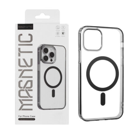 قاب اورجینال Magnetic Magsafe دور ژله ای Apple iPhone 12 / iPhone 12 Pro - مشکی (پک دار)