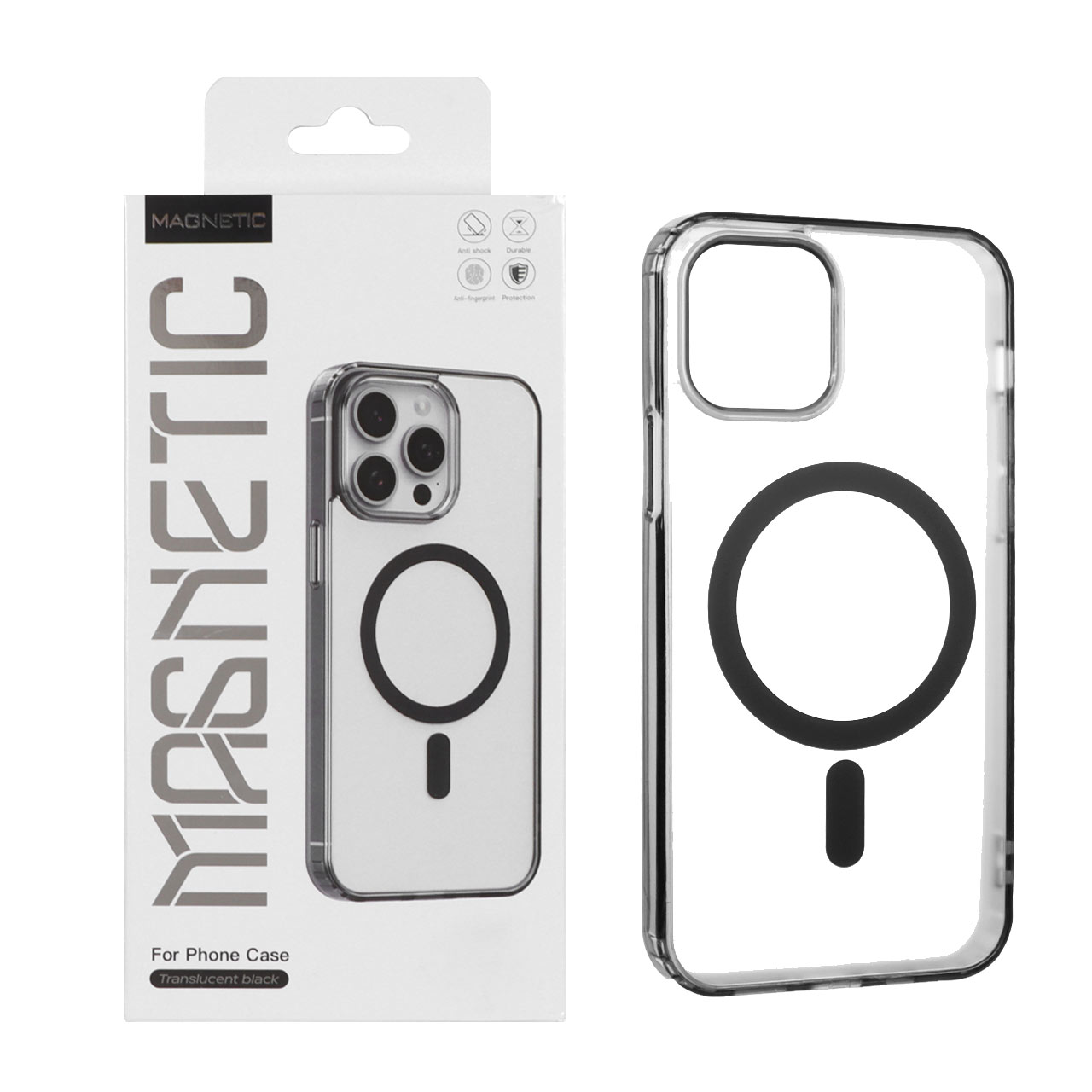 1202818 قاب اورجینال Magnetic Magsafe دور ژله ای Apple iPhone 12 / iPhone 12 Pro - مشکی (پک دار) - تصویر 1