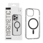 قاب اورجینال Magnetic Magsafe دور ژله ای Apple iPhone 15 / iPhone 14 / iPhone 13 - مشکی (پک دار)