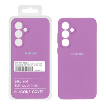 قاب سیلیکونی پاک کنی اورجینال درجه یک Samsung Galaxy S24 FE - ارغوانی (پک دار)