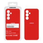 قاب سیلیکونی پاک کنی اورجینال درجه یک Samsung Galaxy S24 FE - قرمز (پک دار)