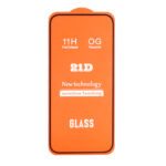 محافظ صفحه نمایش شیشه ای Full Cover 21D مدل Samsung Galaxy S25 FE / S24 FE / A57 / A37 / A56 / A36 - مشکی (بدون پک)