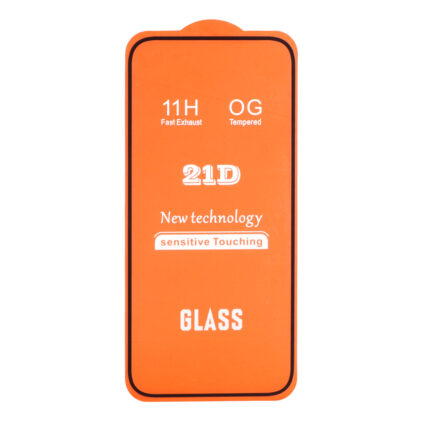 محافظ صفحه نمایش شیشه ای Full Cover 21D مدل Samsung Galaxy S25 FE / S24 FE / A57 / A37 / A56 / A36 - مشکی (بدون پک)