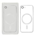 قاب اورجینال الکترواستاتیک Magsafe لنز گلس دار Apple iPhone SE (2020) / iPhone 7 / iPhone 8 - نقره ای (پک دار)