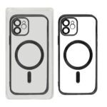 قاب اورجینال الکترواستاتیک Magsafe لنز گلس دار Apple iPhone 12 - مشکی (پک دار)