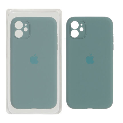 قاب سیلیکونی پاک کنی محافظ لنزدار اورجینال Apple iPhone 11 - سبز نعنایی (پک اصلی)