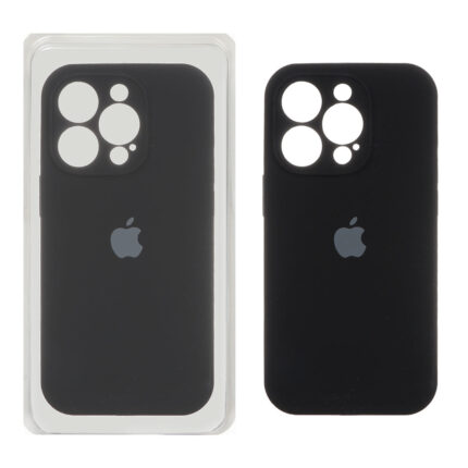 قاب سیلیکونی پاک کنی محافظ لنزدار اورجینال Apple iPhone 14 Pro - مشکی (پک اصلی)