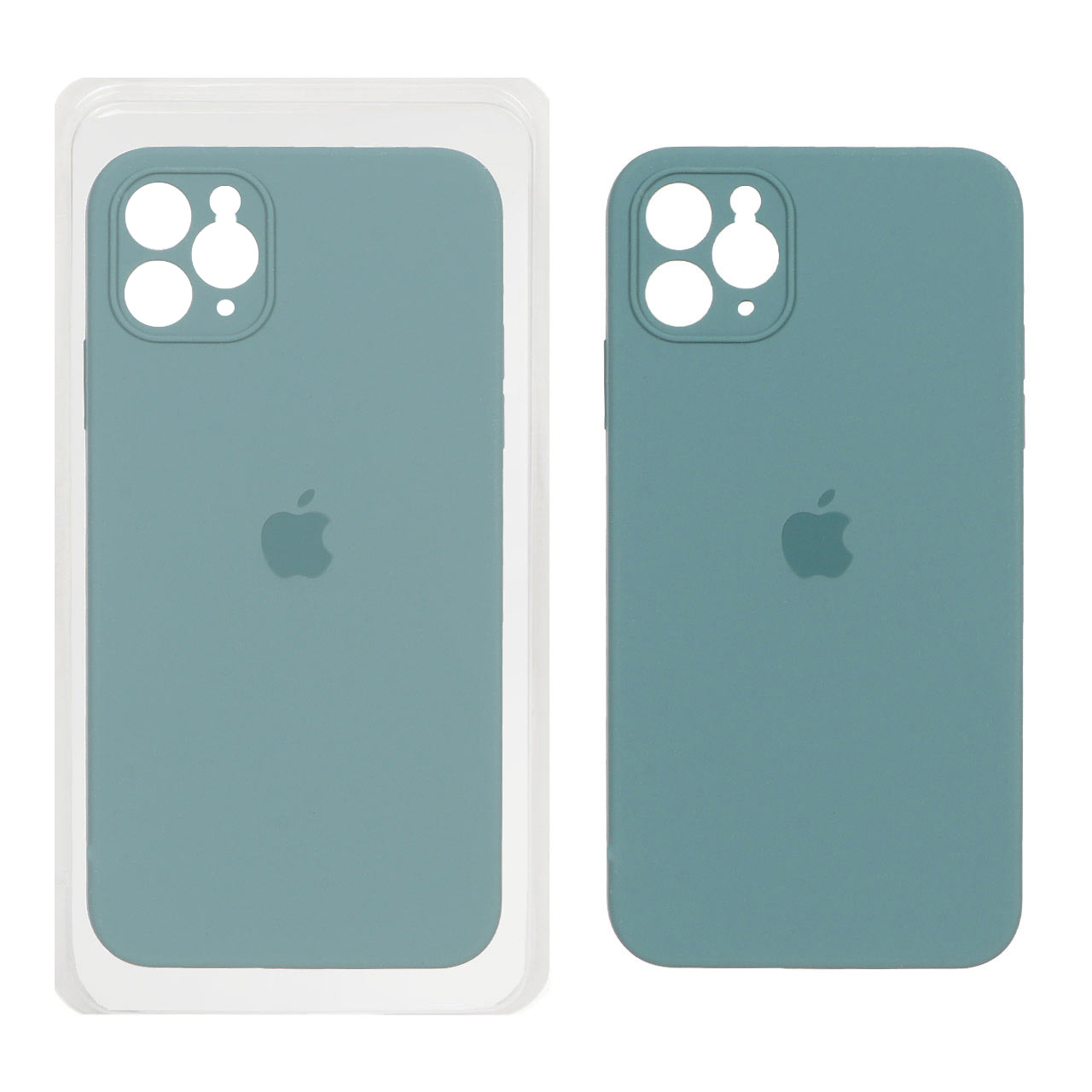 1236530 قاب سیلیکونی پاک کنی محافظ لنزدار اورجینال Apple iPhone 11 Pro - سبز دریایی ( پک اصلی) - تصویر 1