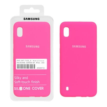قاب سیلیکونی پاک کنی اورجینال درجه یک Samsung Galaxy A10 / M10 - صورتی فانتزی (پک دار)