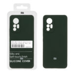قاب سیلیکونی پاک کنی اورجینال درجه یک Xiaomi Mi 12 Lite - سبز تیره (پک دار)