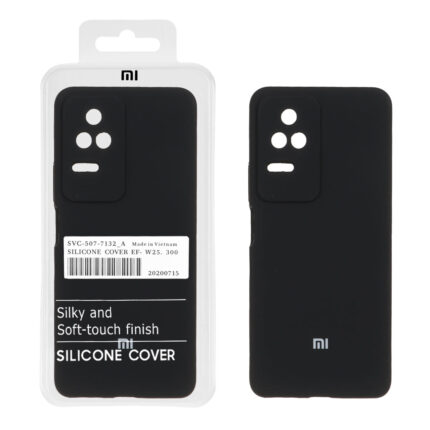 قاب سیلیکونی پاک کنی اورجینال درجه یک Xiaomi Poco F4 / K30S - مشکی (پک دار)