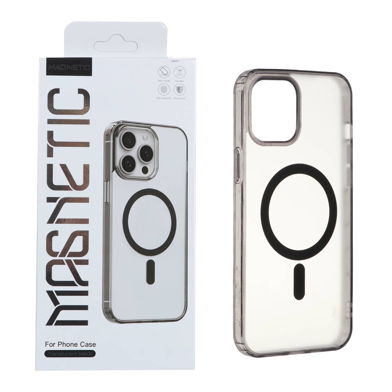 1242958 قاب اورجینال Magnetic Magsafe دور ژله ای Apple iPhone 12 Pro Max - مشکی (پک دار) - تصویر 1