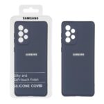 قاب نیو سیلیکون محافظ لنزدار RFF مدل Samsung Galaxy A73 - سرمه ای (پک دار)