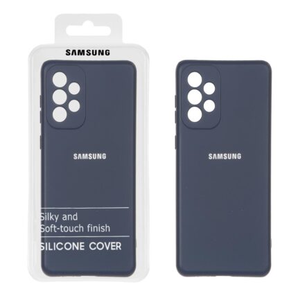 قاب نیو سیلیکون محافظ لنزدار RFF مدل Samsung Galaxy A73 - سرمه ای (پک دار)