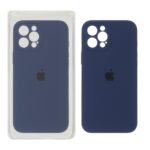 قاب سیلیکونی پاک کنی محافظ لنزدار اورجینال Apple iPhone 12 Pro Max - سرمه ای (پک اصلی)