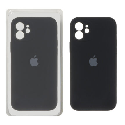قاب سیلیکونی پاک کنی محافظ لنزدار اورجینال Apple iPhone 12 - مشکی (پک اصلی)