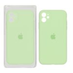 قاب سیلیکونی پاک کنی محافظ لنزدار اورجینال Apple iPhone 11 - سبز مغز پسته ای (پک اصلی)