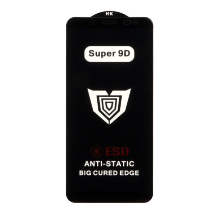 محافظ صفحه نمایش شیشه ای Full Cover ESD Anti Static - Super 9D مدل Samsung Galaxy A6 2018 (بدون پک)