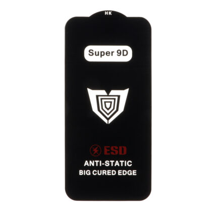 محافظ صفحه نمایش شیشه ای Full Cover ESD Anti Static - Super 9D مدل Apple iPhone 13 / iPhone 13 Pro / iPhone 14 / 16e (بدون پک)