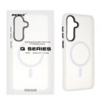 قاب اورجینال Magic Mask مات Magsafe بلک لنز Samsung Galaxy S24 FE - سفید (پک دار)