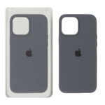 قاب سیلیکونی پاک کنی اورجینال Apple iPhone 13 Pro Max - خاکستری (پک اصلی)