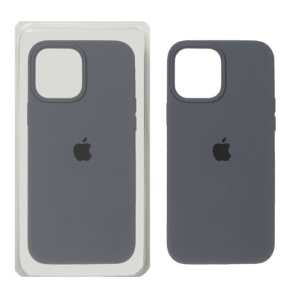 قاب سیلیکونی پاک کنی اورجینال Apple iPhone 13 Pro Max - خاکستری (پک اصلی)