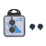 محافظ لنز رینگی اورجینال Lens Fixture شابلون دار Apple iPhone 16 / iPhone 16 plus - آبی روشن (پک دار)