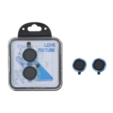 محافظ لنز رینگی اورجینال Lens Fixture شابلون دار Apple iPhone 16 / iPhone 16 plus - آبی روشن (پک دار)
