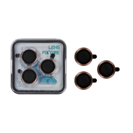 محافظ لنز رینگی اورجینال Lens Fixture شابلون دار Apple iPhone 16 Pro Max / iPhone 16 Pro / Apple iPhone 14 Pro Max / iPhone 14 Pro - صحرایی (پک دار)