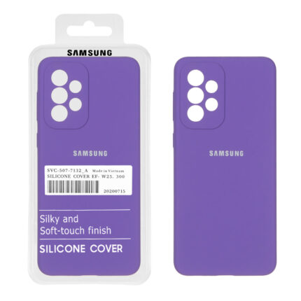 قاب سیلیکونی پاک کنی اورجینال درجه یک Samsung Galaxy A33 - بنفش (پک دار)