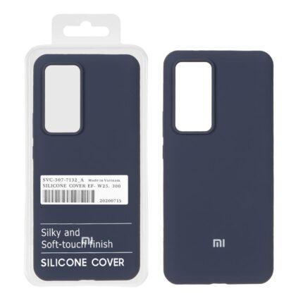 قاب سیلیکونی پاک کنی اورجینال درجه یک Xiaomi Mi 12T / Mi 12T Pro / Redmi K50 - سرمه ای تیره (پک دار)