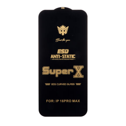 محافظ صفحه نمایش آنتی استاتیک Full Cover Super X مدل Apple iPhone 16 Pro Max