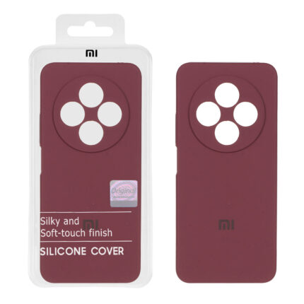 قاب سیلیکونی پاک کنی اورجینال Master Quality مدل Xiaomi Redmi 14C / Redmi A3 Pro / Redmi A4 / Poco C75 - زرشکی (پک دار)
