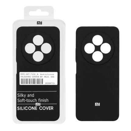 قاب سیلیکونی پاک کنی اورجینال درجه یک Xiaomi Redmi 14C / Redmi A3 Pro / Redmi A4 / Poco C75 - مشکی (پک دار)