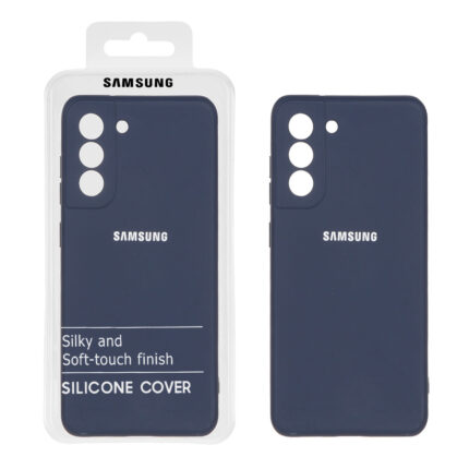 قاب نیو سیلیکون محافظ لنزدار RFF مدل Samsung Galaxy S21 FE - سرمه ای (پک دار)