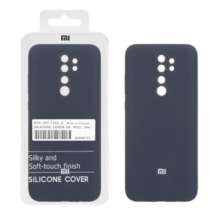 قاب سیلیکونی پاک کنی اورجینال درجه یک Xiaomi Redmi Note 8 Pro - سرمه ای کد 1 (پک دار)