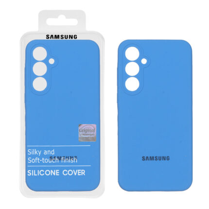 قاب سیلیکونی پاک کنی اورجینال Master Quality مدل Samsung Galaxy A55 - آبی (پک دار)