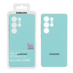 قاب سیلیکونی پاک کنی اورجینال Master Quality مدل Samsung Galaxy S25 Ultra - سبزآبی (پک دار)